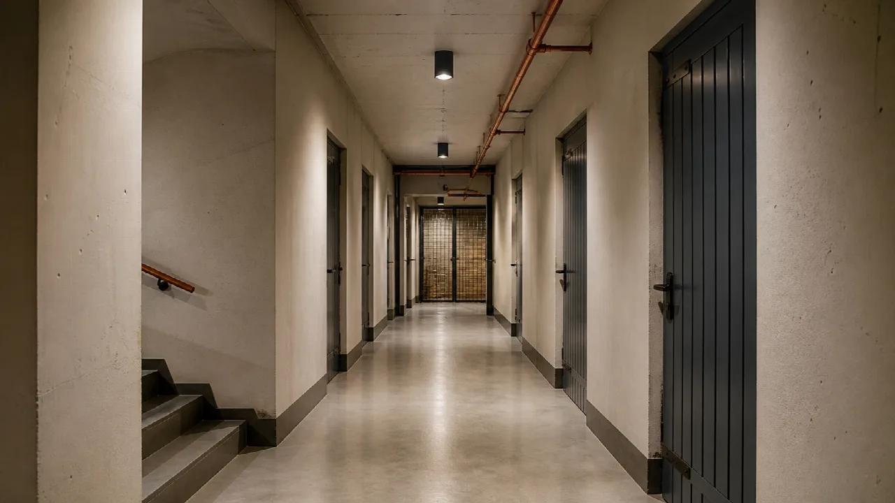 Čisté společné prostory bytového domu k tématu Sklepní chodby bez vymyšleného standardu: co je rozumný výsledek